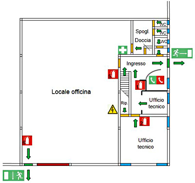 Mappa sicurezza antincendio